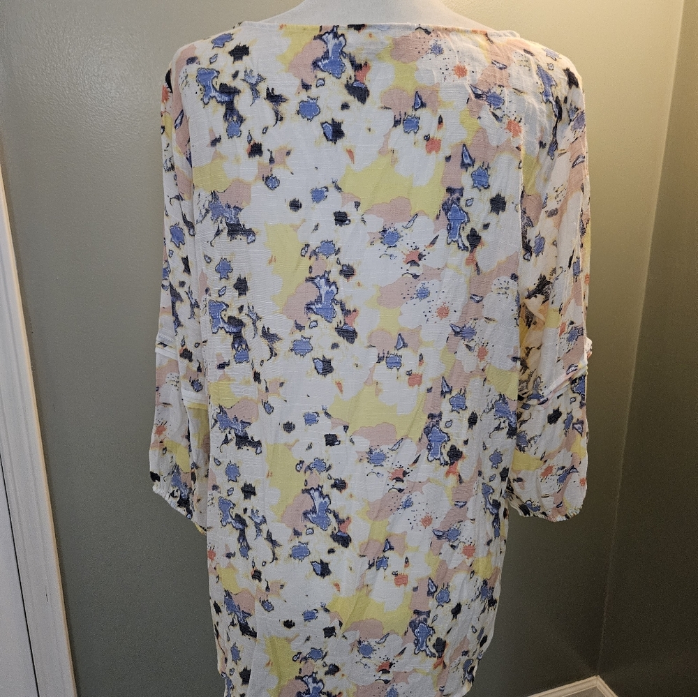 Hope & Harlow Multicolor Women's Size Large L Shirt Blouse - Picture 11 of 13